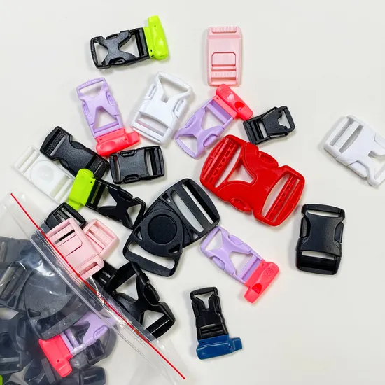 Black Plastic Side Release Plastic PP POM Nylon Quick Release Clip Buckle for Dog Collars/ Backpack Child Stroller Safety Seat 