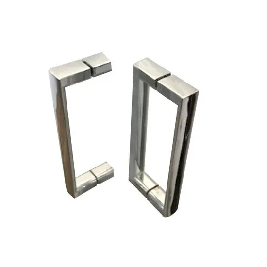 Proway Graphic Design Modern ABS Glass Accessories Door Handles Double Holes Chromed Plastic Door & Window Handles 
