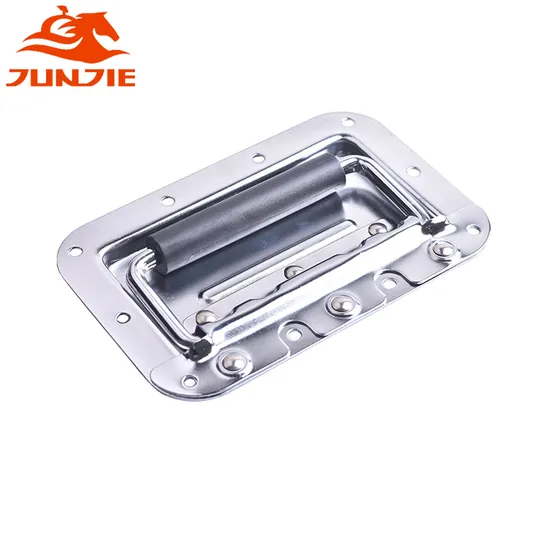 Aluminum Spring Loaded Handle with Black Plastic Flight Case Handle J209 