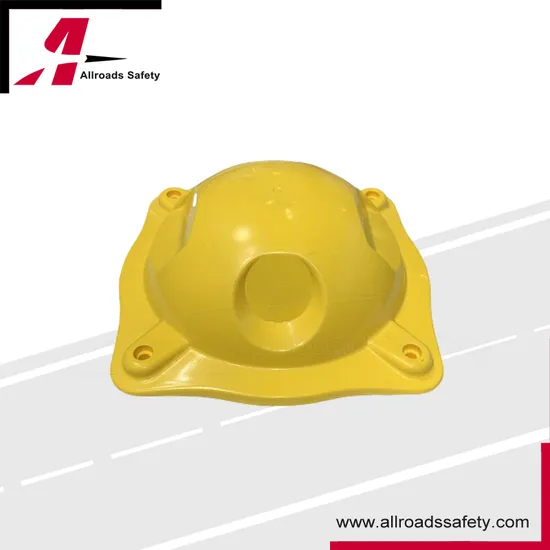 Highway Traffic Safety Warning Deceleration Zone Reflective Yellow Round Plastic Road Stud 