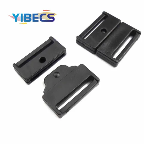 Factory Direct Sell Plastic Lanyard Safety Buckle Black Insert Buckle Ribbon Breakaway Buckle 