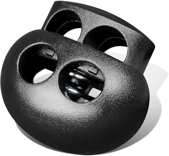 Plastic Cord Lock End Toggle Double Hole Spring Stopper Fastener Slider Toggles End 