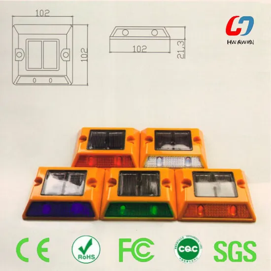 Traffic Flashing Yellow Plastic Solar Road Stud 