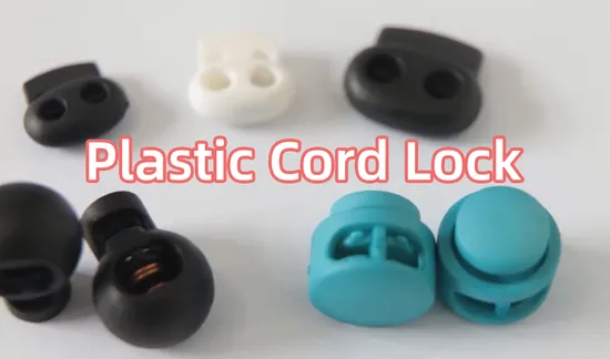 Custom Size Color Adjustable Black Strap Stopper Plastic Cord Lock 