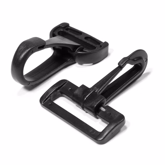 25mm Black Plastic Swivel Snap Hook