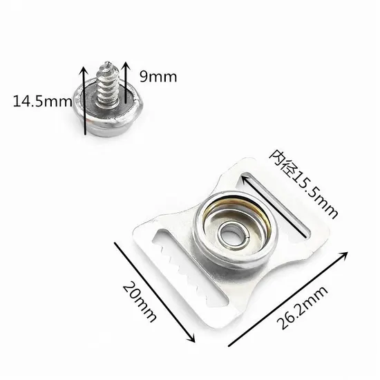 Wholesale Adjustable Slider Tri Glide Pin Nickel Iron Baseball Metal Cap Buckle 