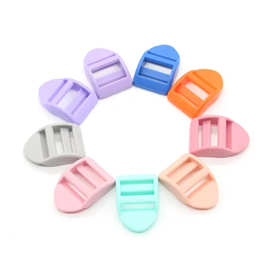 Colorful Plastic Tri Glide Adjust Belt Ring Handbag Parts Tri