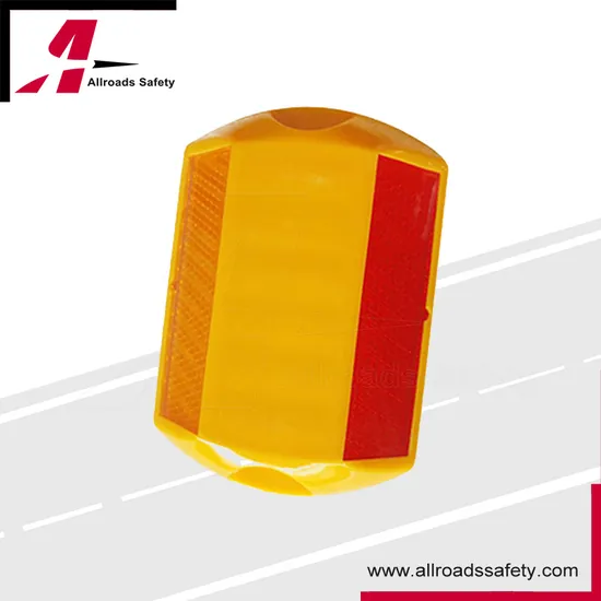 Yellow High Visibility Reflective Traffic Plastic Road Safety Stud 